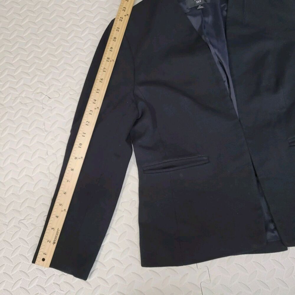 J Crew 365 Black Blazer Women 8 Medium Open Front Collarless Minimalist Corpcore - Picture 6 of 10